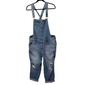 Hollister Overall Low Rise Relaxed Fit Hits At Crop Length Boyfriend Women's XL
